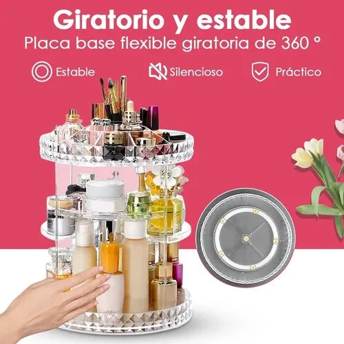 ORGANIZADOR DE MAQUILLAJE GIRATORIO