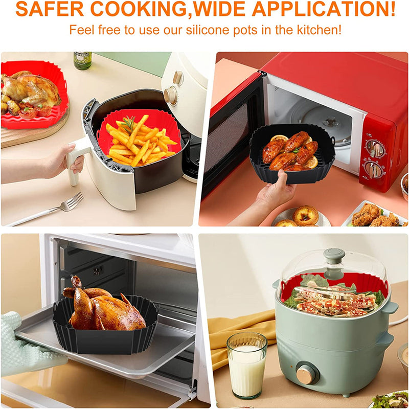 Cesta Silicona Freidora Air Fryer Protector Antiadherente Reutilizable