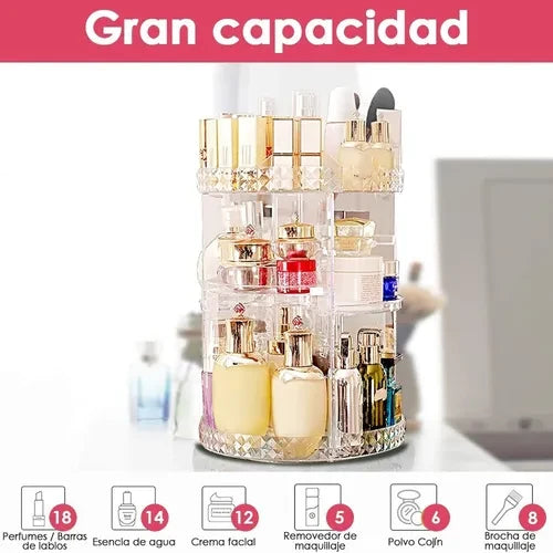 ORGANIZADOR DE MAQUILLAJE GIRATORIO