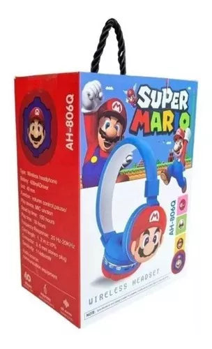 Audifonos Diadema Niños Bluetooth Super Mario Bros