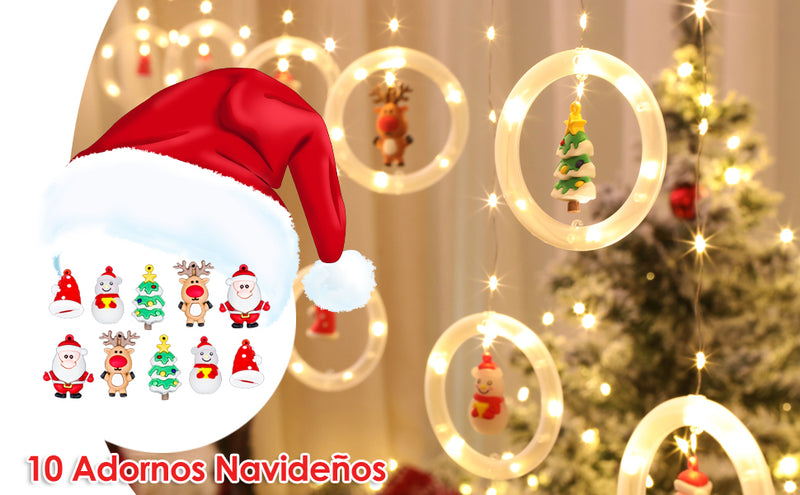 EXTENSION X3 MTRS AROS LED FIGURAS DE NAVIDAD